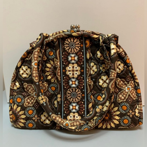 Vera Bradley Handbags - Vera Bradley Shoulder Bag with Retired Canyon Pattern and Kiss-Lock Closure